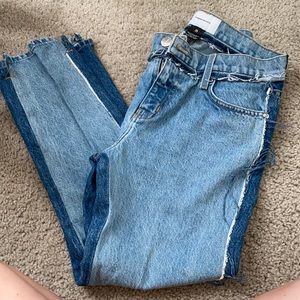 Multi color denim jeans
